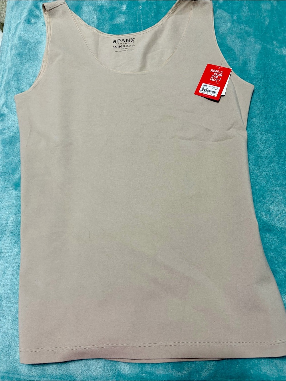 SPANX Beige Smoothing Tank Top